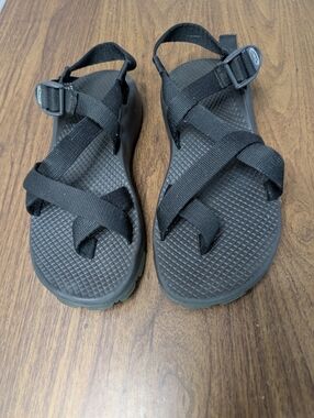 Chaco Black Classic Strappy Sandals
